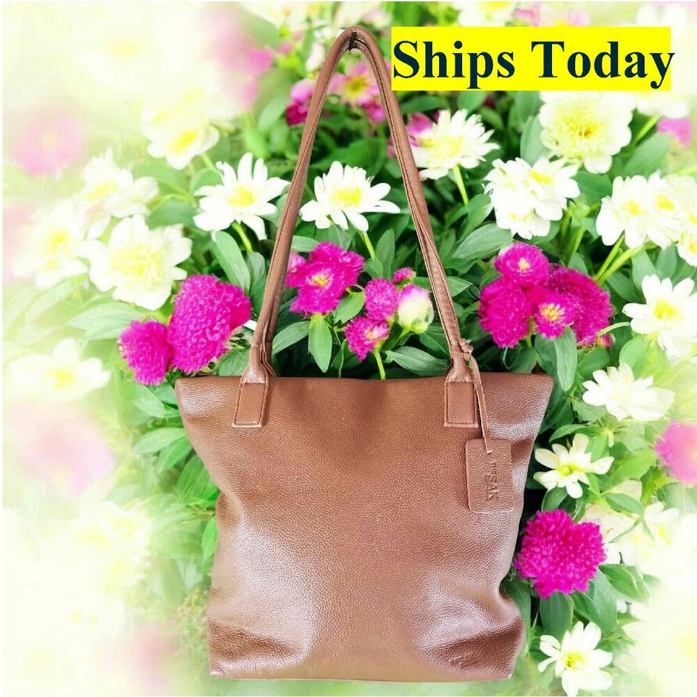 The Sak 70% Leather 30% PVC Brown Purse Shoulder Hand Bag 11423